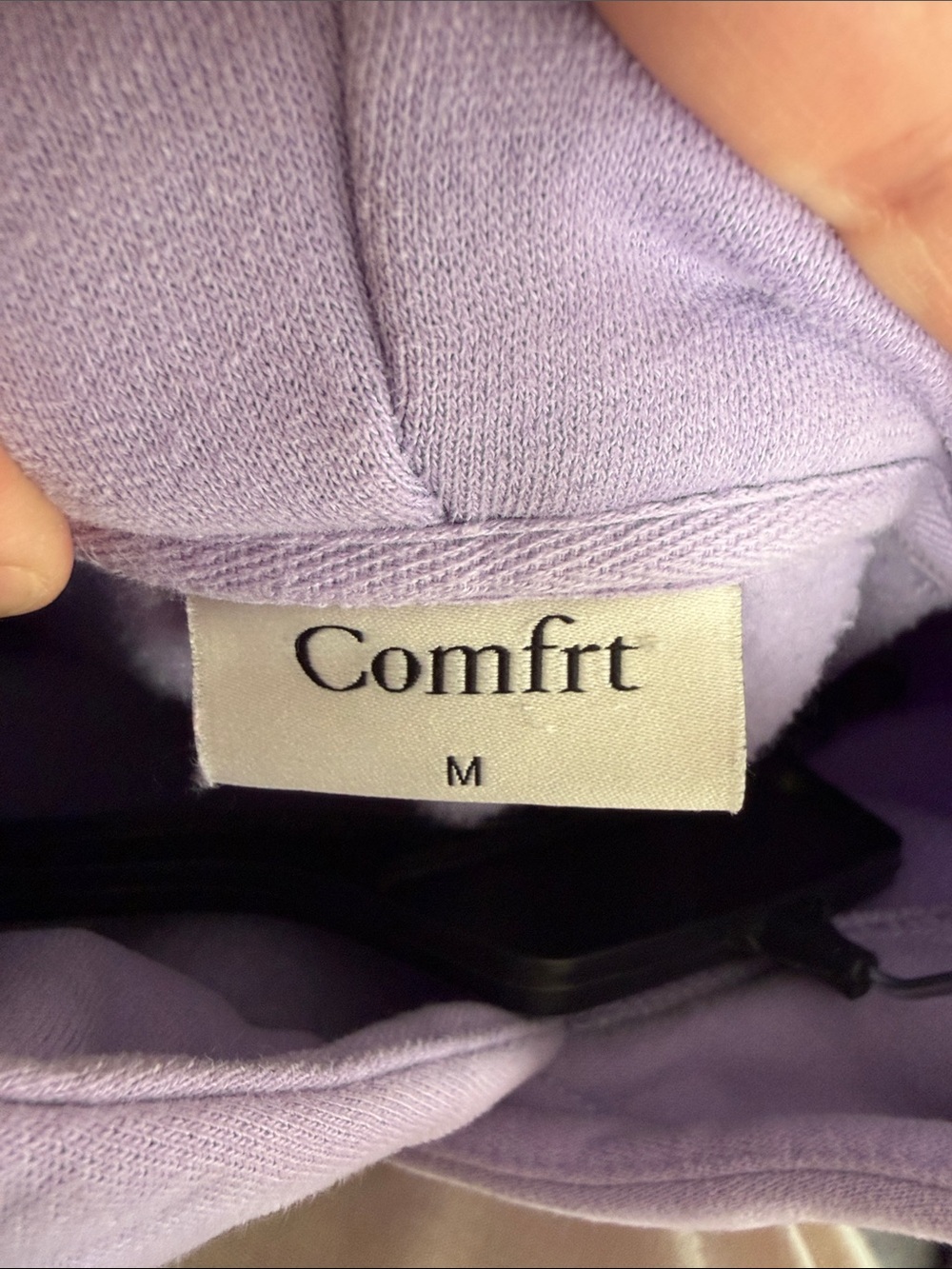 Comfrt Cozy Pastel Lavender Hoodie Heavy Cotton Oversize Sweatshirt Medium - Picture 7 of 9